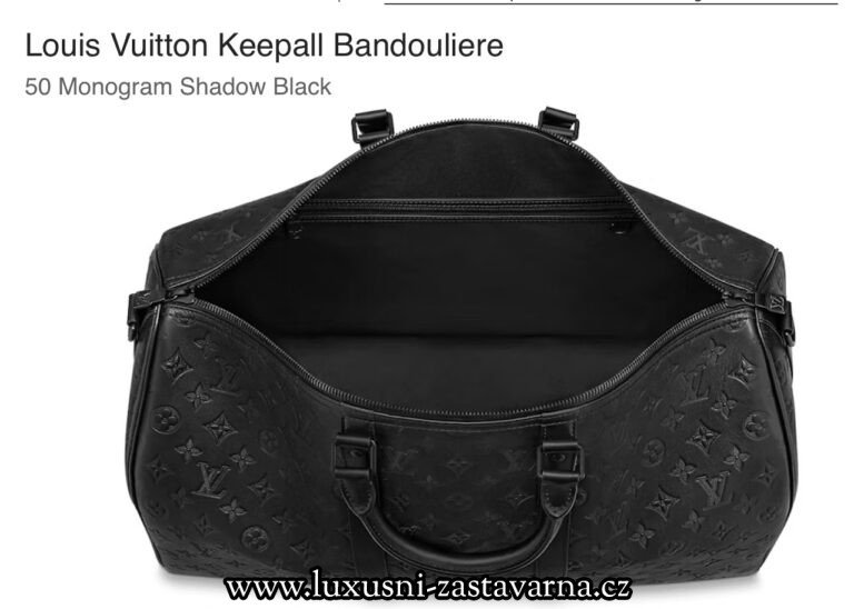 Louis Vuitton Keepal Bandouliere 50 M. Shadow Black